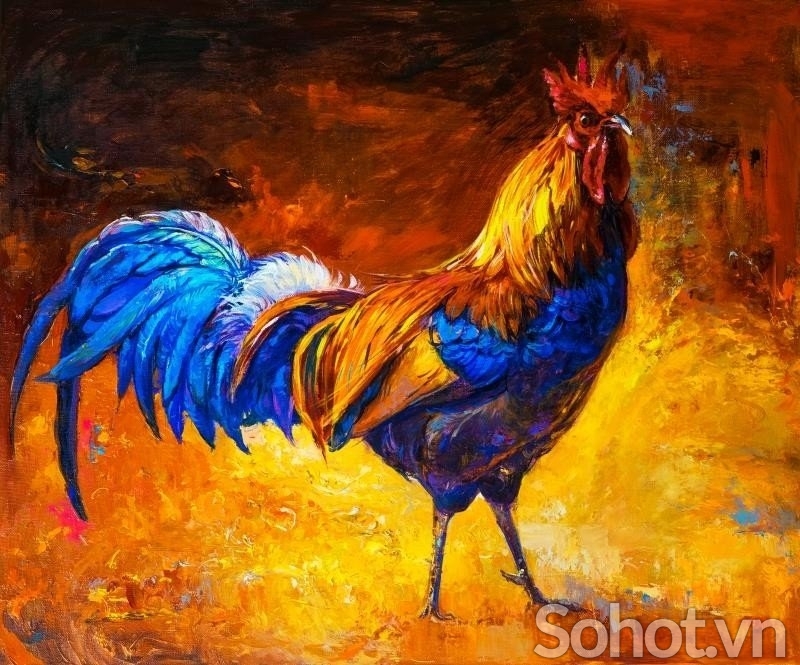 Tranh gạch 3d tranh con gà - XC33