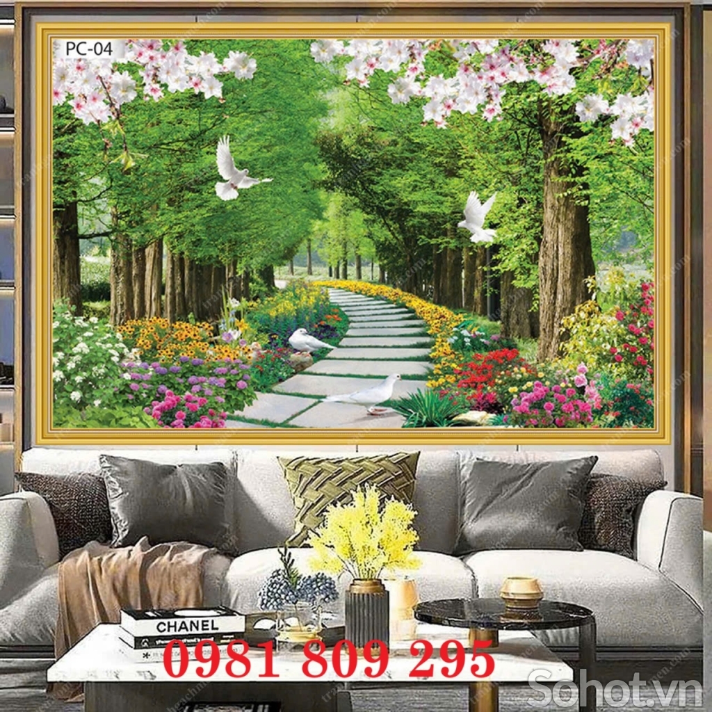 Gạch 3d trang trí , gạch ốp tường phong cảnh