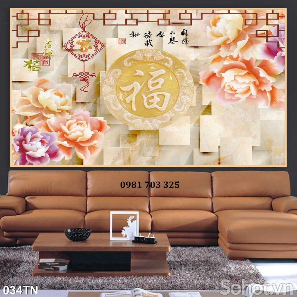 Tranh gạch men sứ ngọc 3D