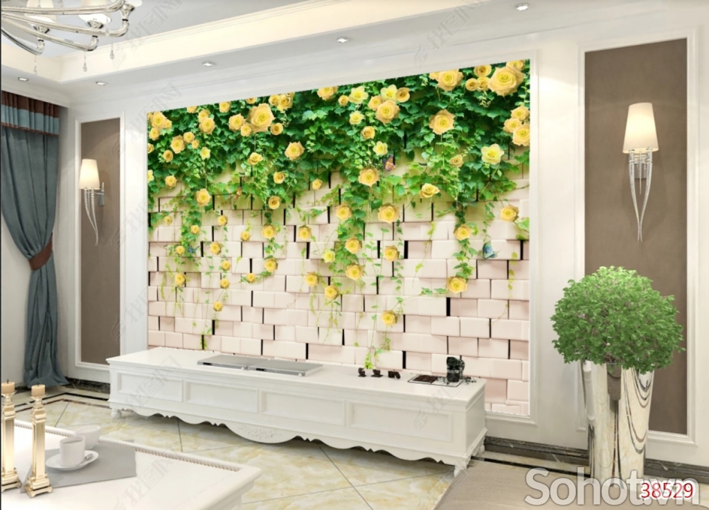 Tranh hoa 3D - tranh gạch
