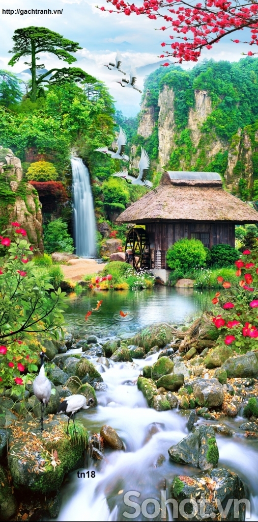 Tranh gạch ốp tường 3d phong cảnh - DCB65