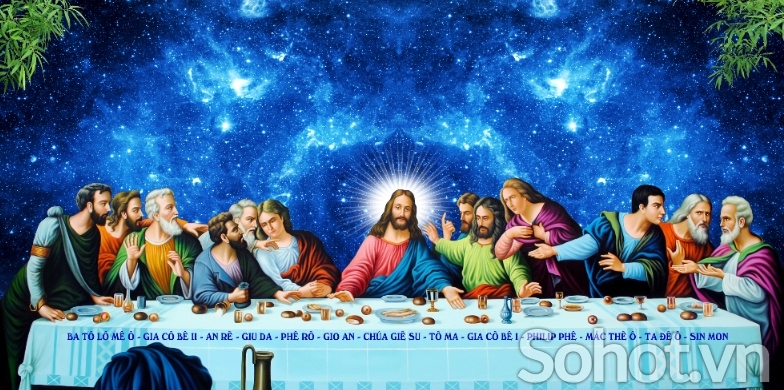 Tranh 3D Công Giáo bàn tiệc ly