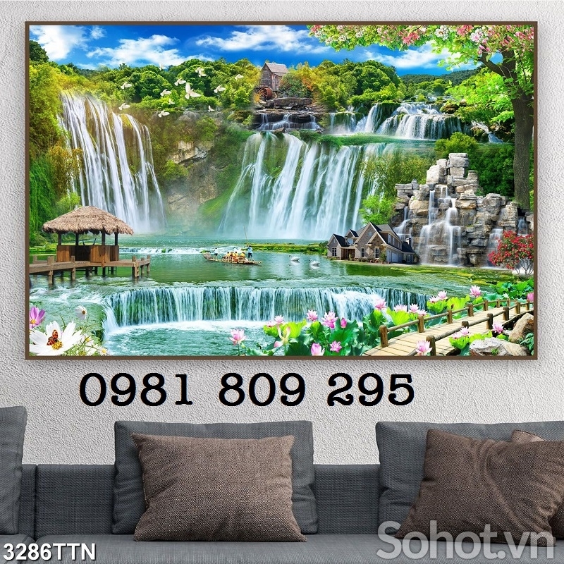 Tranh 3d phong cảnh - tranh gạch 3d phong cảnh