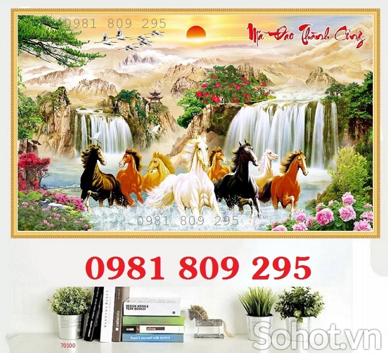 Tranh gạch men , tranh ốp tường hình ngựa