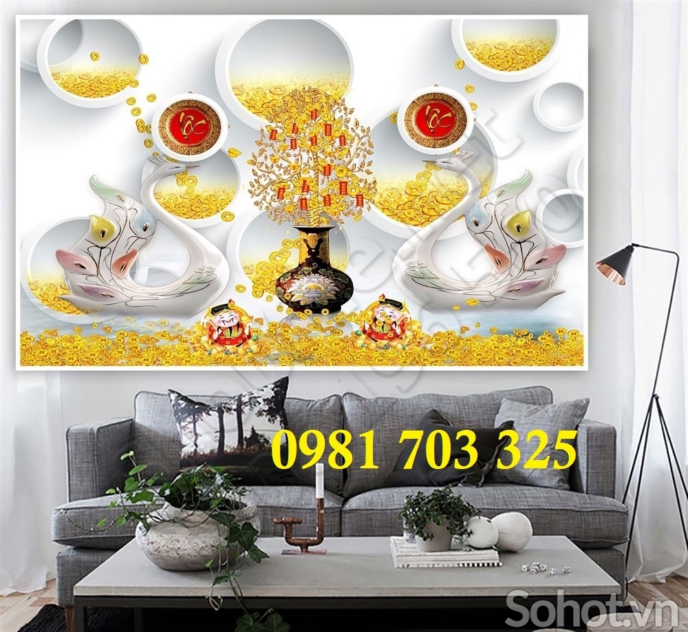 Tranh gạch tài lộc phú quý
