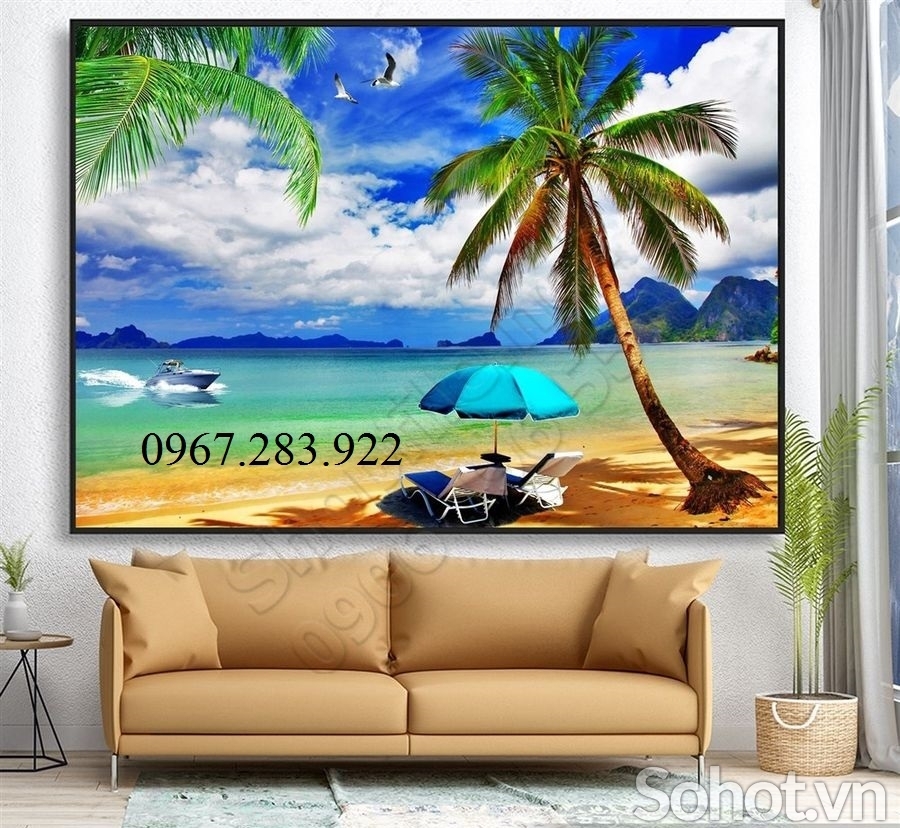 Tranh 3D- Tranh phong cảnh biển
