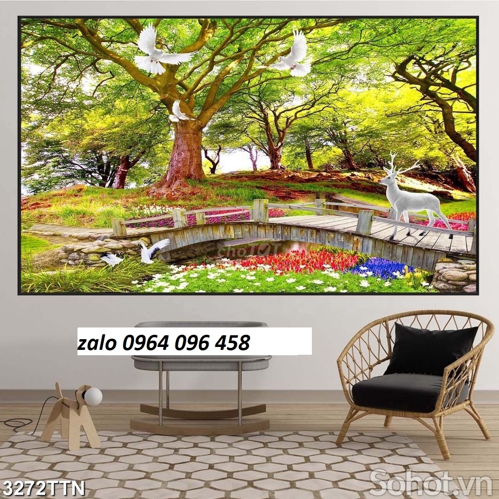 Tranh gạch 3d phong cảnh đồng quê - CVB06