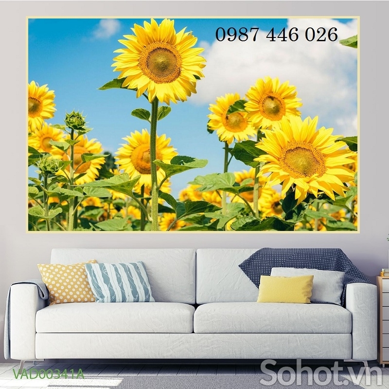 Gạch ốp tường đẹp vườn hoa 3d HP9373