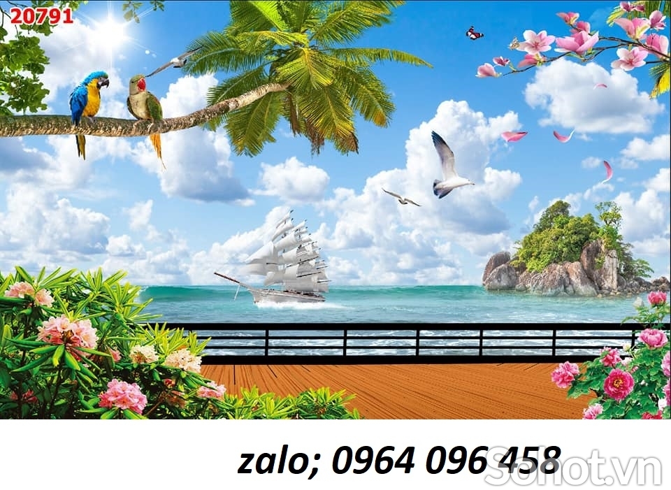 Tranh gạch 3d thuận buồm xuôi gió - ZSX22