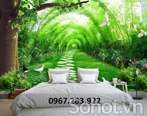 Tranh 3D- Tranh gạch phòng ngủ