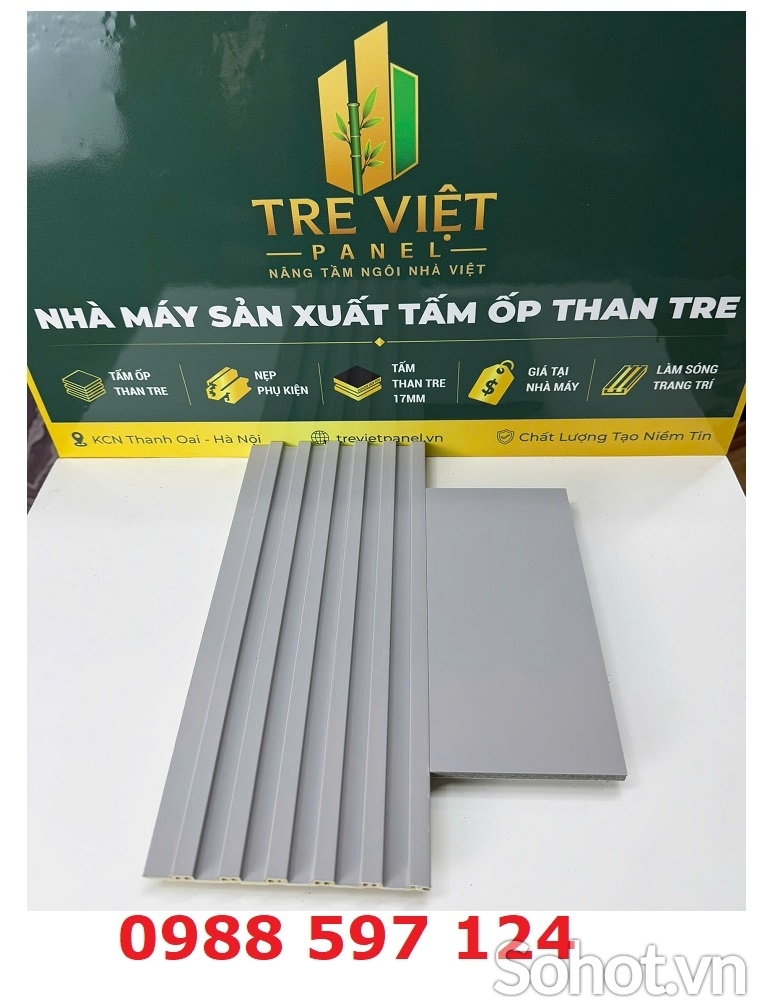 Tấm than tre kèm lam sóng