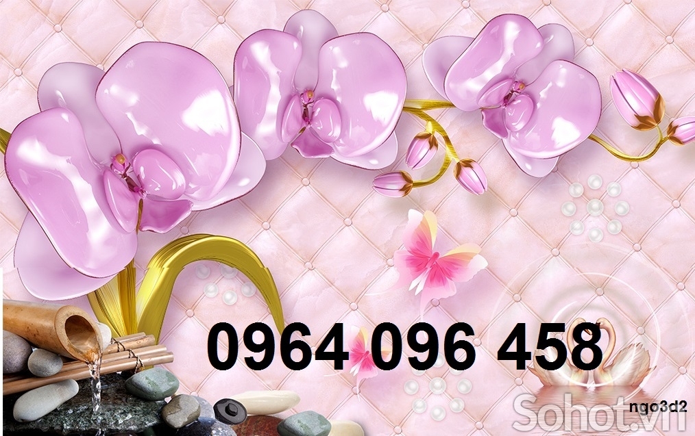 Tranh gạch 3d hoa lan - SXB55