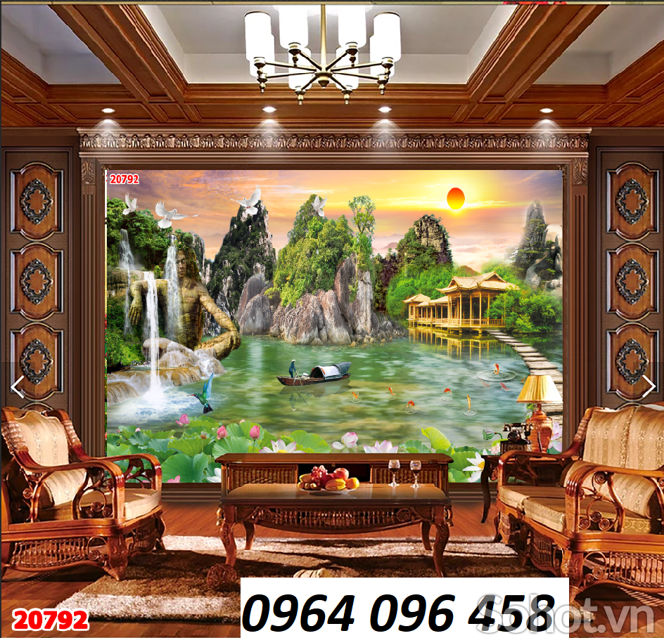 tranh gạch 3d đồng quê - NT55