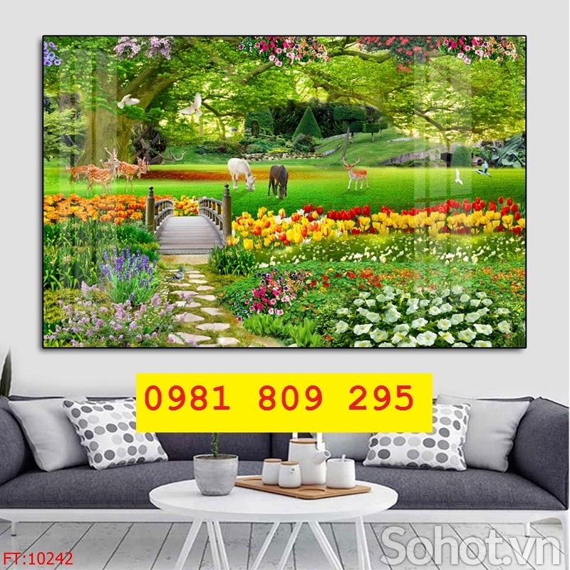 Gạch tranh phong cảnh - tranh gạch 3d