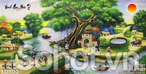 Gạch tranh phong cảnh đồng quê 3d - NCVB93
