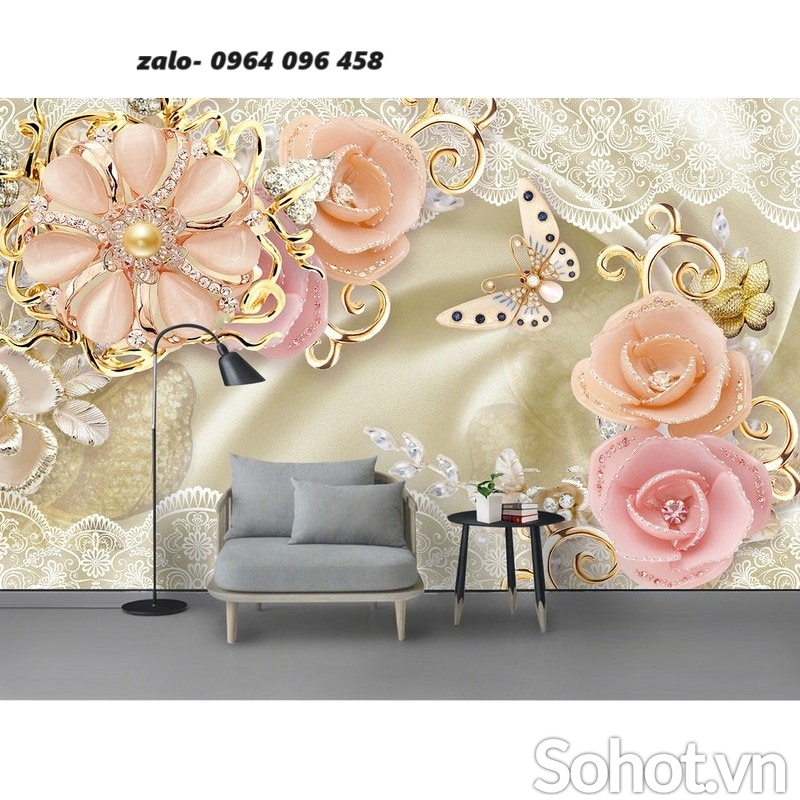 Tranh gạch 3d trang trí phòng khách đẹp - CV89