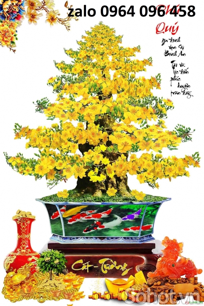 Tranh gạch hoa mai 3d - XCBB04