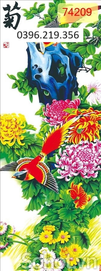 Tranh tứ quý treo tường