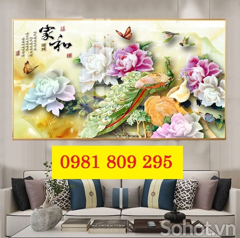 Gạch tranh , gạch cao cấp 3d chim công