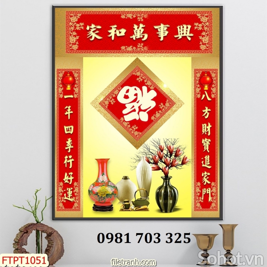 Tranh gạch 3D ốp nhà mồ, tranh phòng thờ