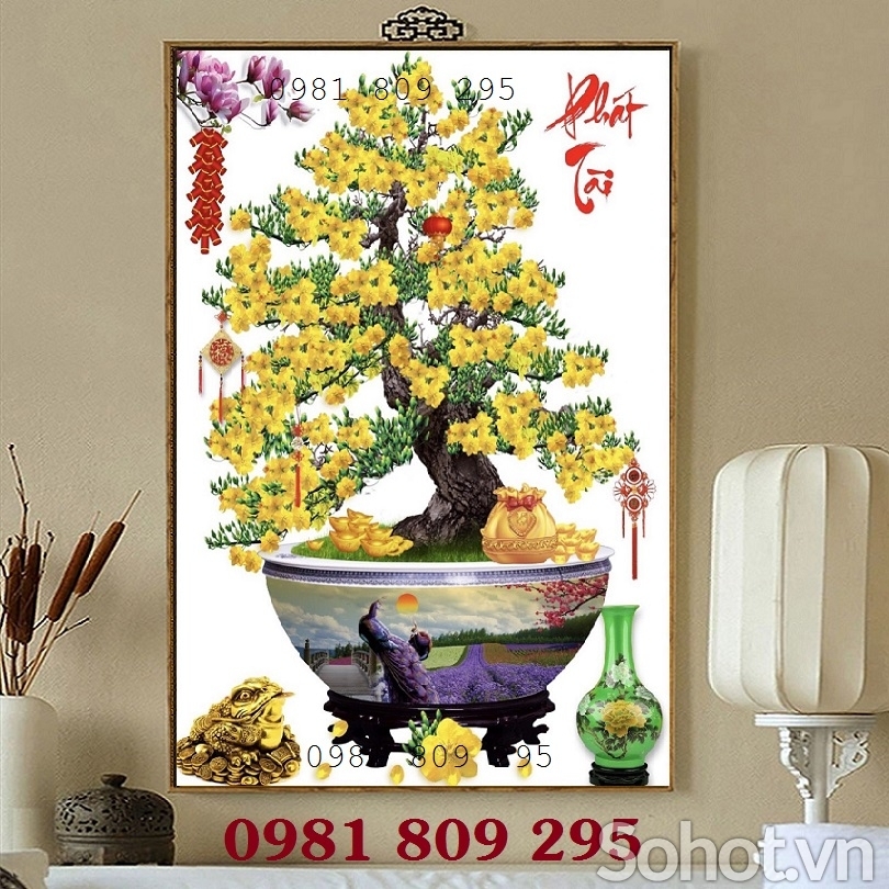 Tranh gạch hoa mai , gạch cao cấp