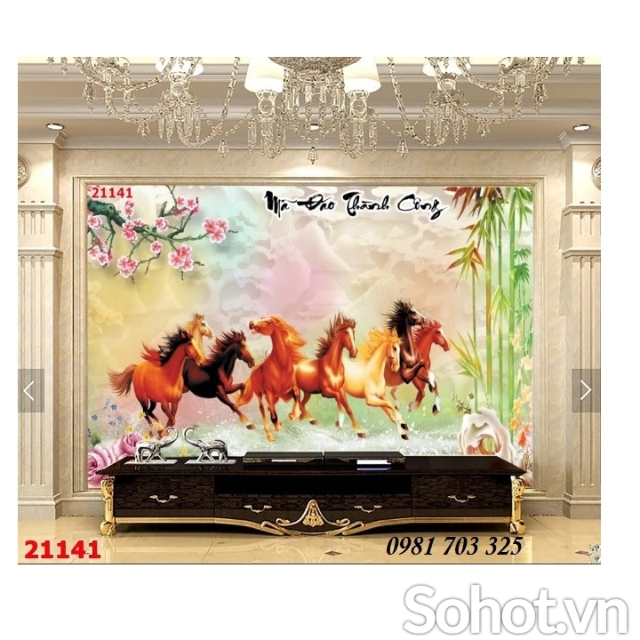 Tranh gạch- gạch tranh 3D bát mã