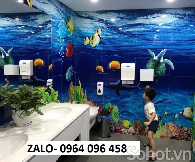 Tranh gạch 3d cá heo đại dương - HDC32