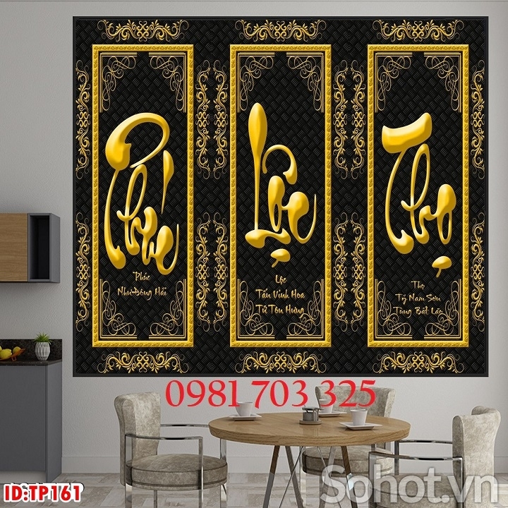 Gạch tranh thư pháp 3D đẹp