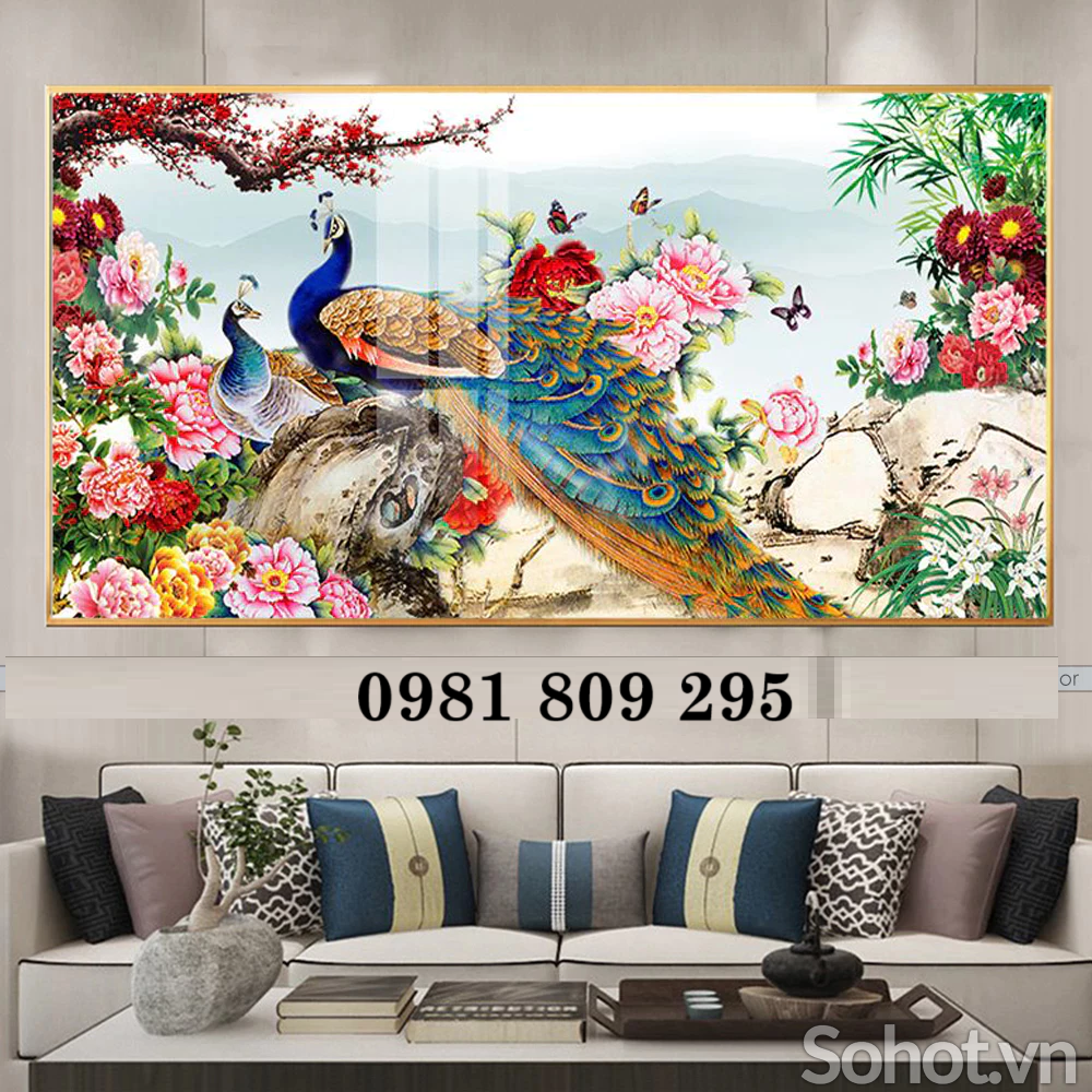 Gạch tranh , gạch cao cấp 3d chim công