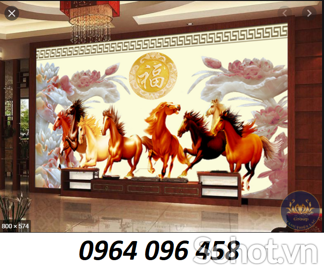 Tranh mã đáo thành công - tranh gạch 3d - LKH65