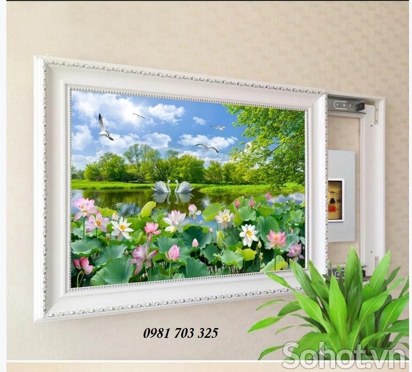 Tranh trang trí phòng khách- tranh gạch ốp tường