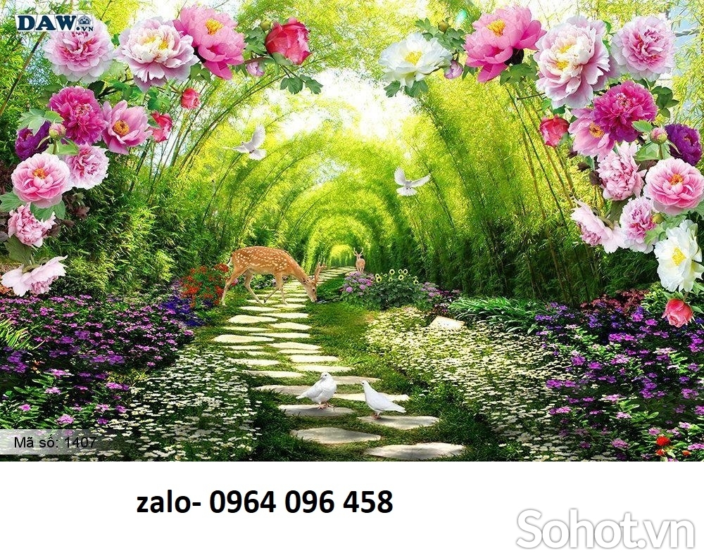 Tranh gạch 3d phong cảnh tre trúc - SLN55