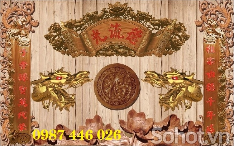 Gạch 3d tranh gạch phòng thờ HP3792