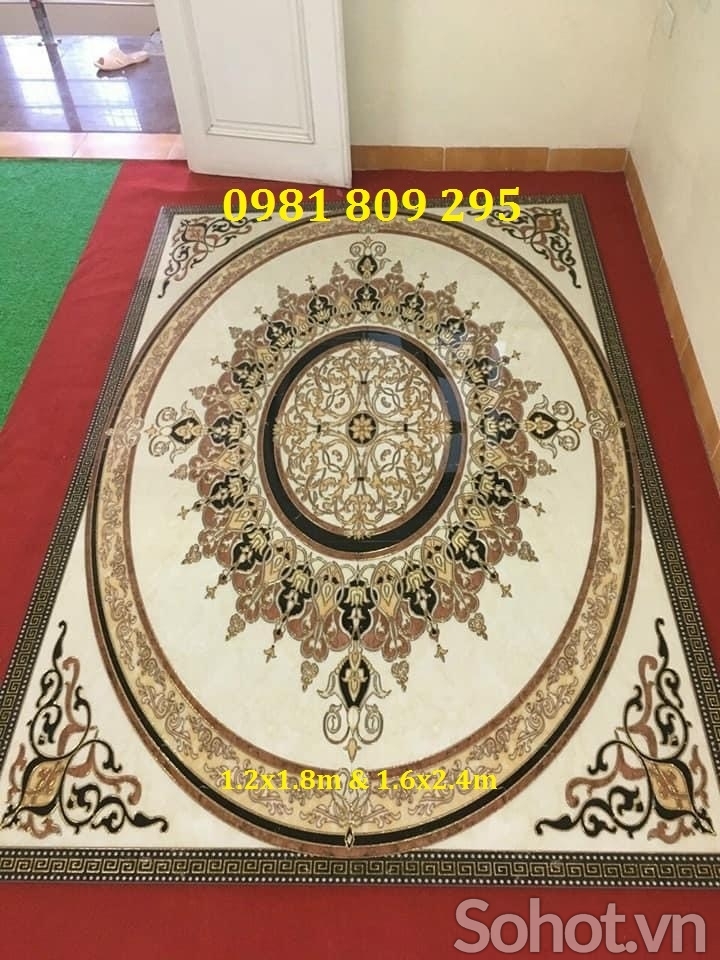 Gạch thảm trang trí phòng khách