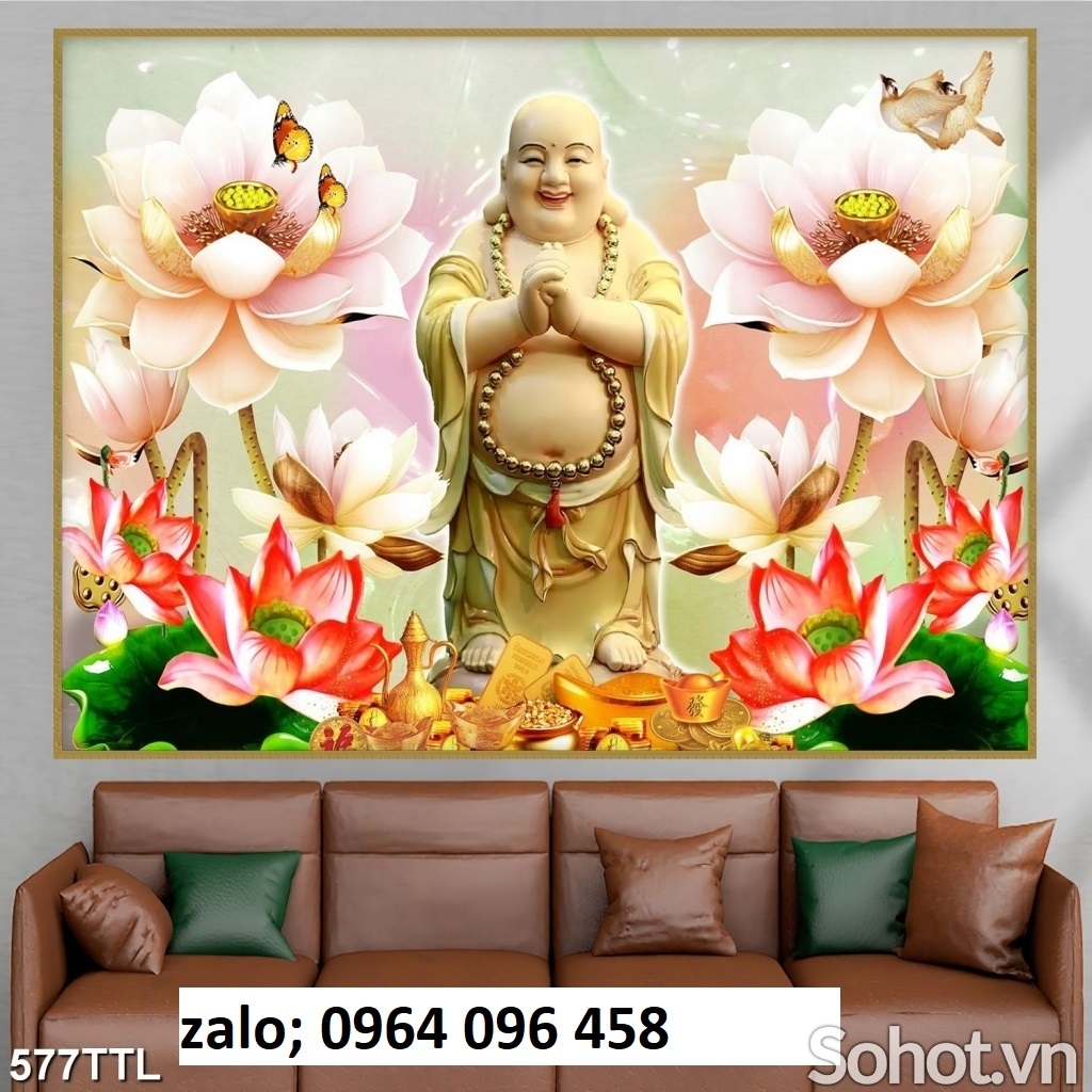 Tranh gạch 3d ốp tường phật di lặc - MXVC42