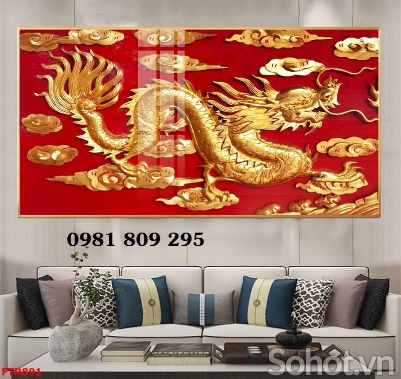 Tranh gạch long phụng HP4653