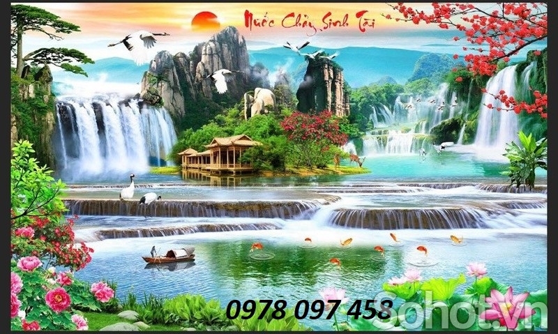 Tranh ốp tường họa tiết phong cảnh thiên nhiên