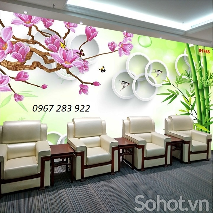 Gạch trang trí tường hoa lan nghệ thuật