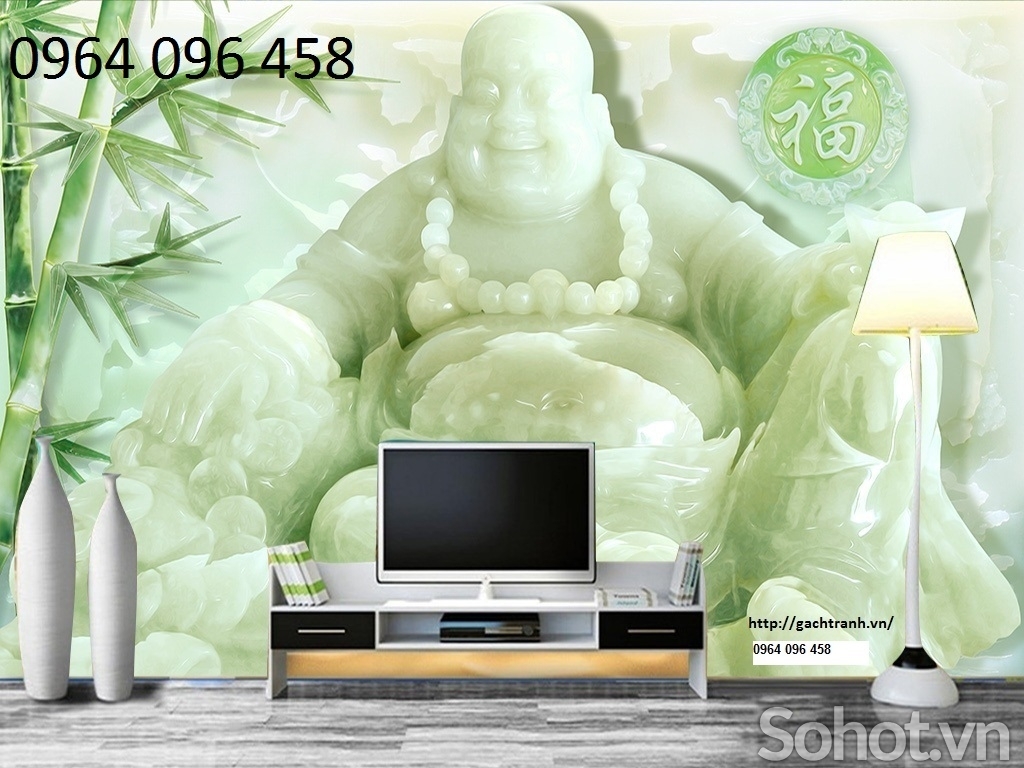 gạch tranh 3d phật di lặc - MVB5
