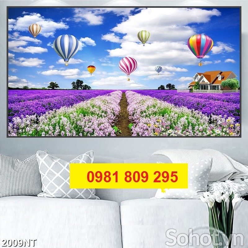 Tranh cánh đồng hoa 3d cao cấp JP59669