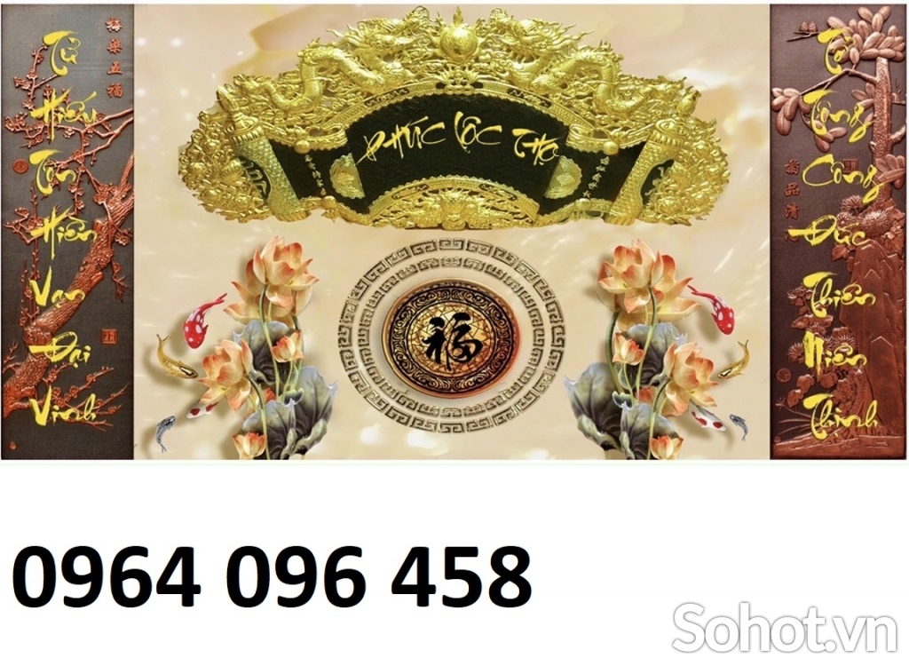 Tranh gạch men 3d ốp tường phòng thờ - svcv43