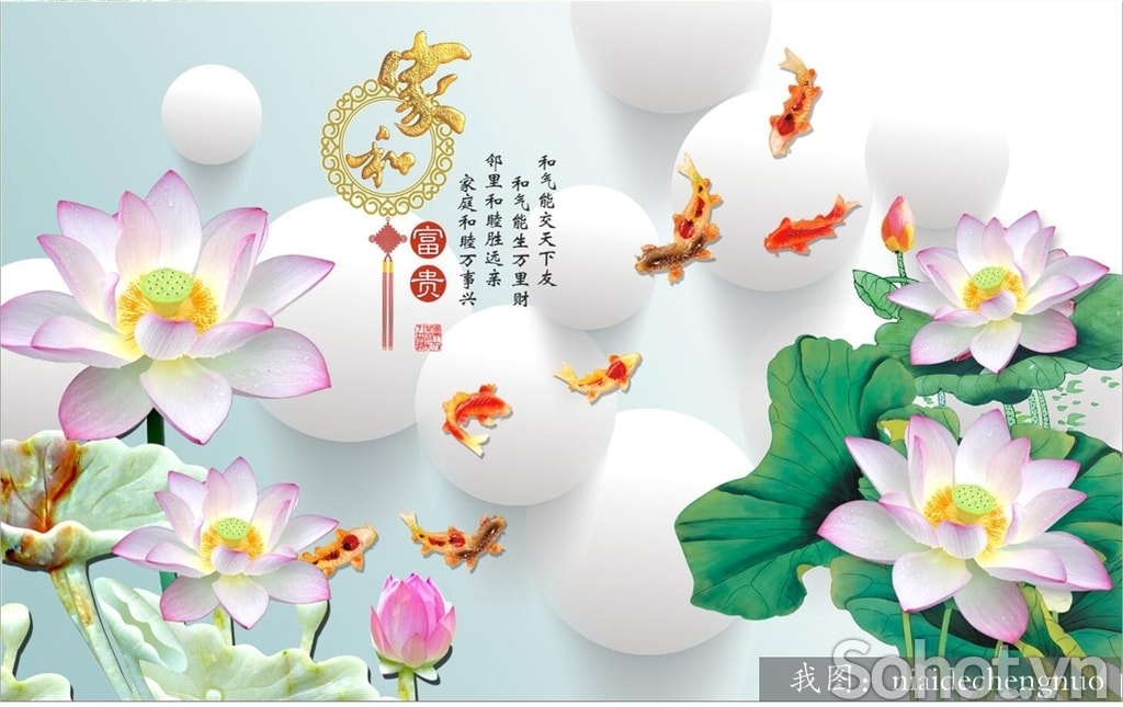 mẫu tranh gạch 3d hoa sen sứ ngọc -Y67