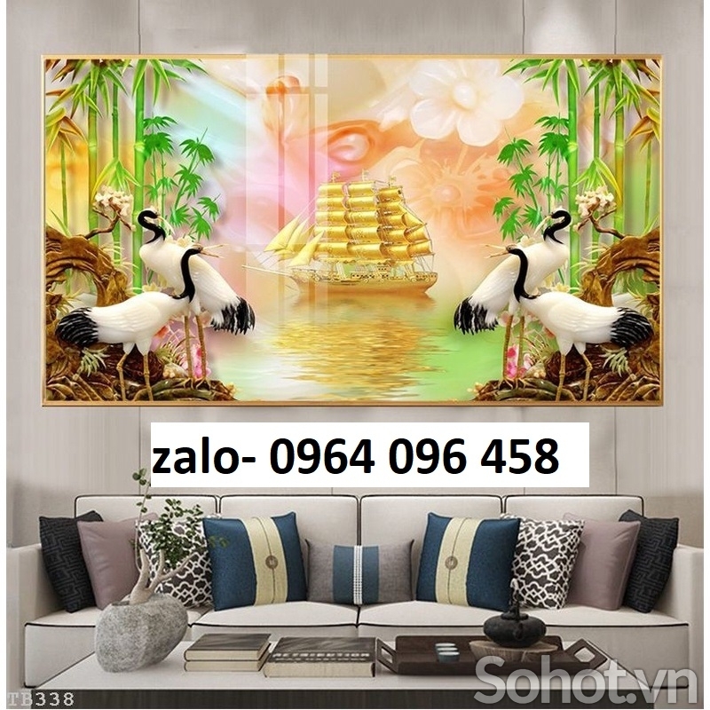 Tranh gạch 3d thuận buồm xuôi gió - DVC75