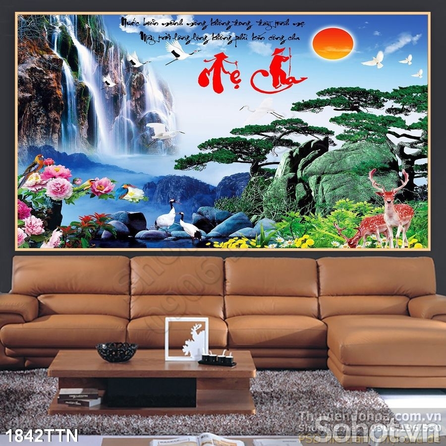 tranh gạch 3d cha mẹ - AG56
