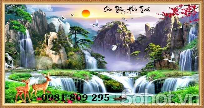 tranh 3d phong cảnh - tranh gạch 3d phong cảnh