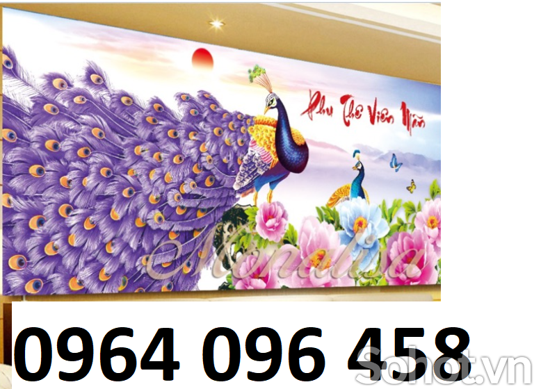 Tranh gạch 3d chim công - HSX44