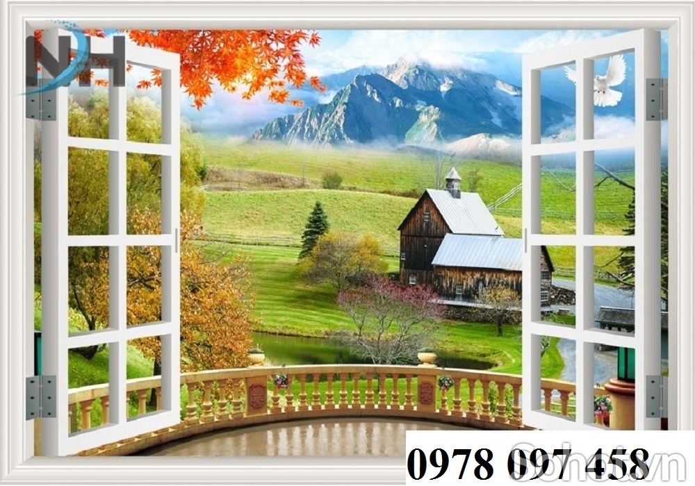 Tranh gạch cửa sổ