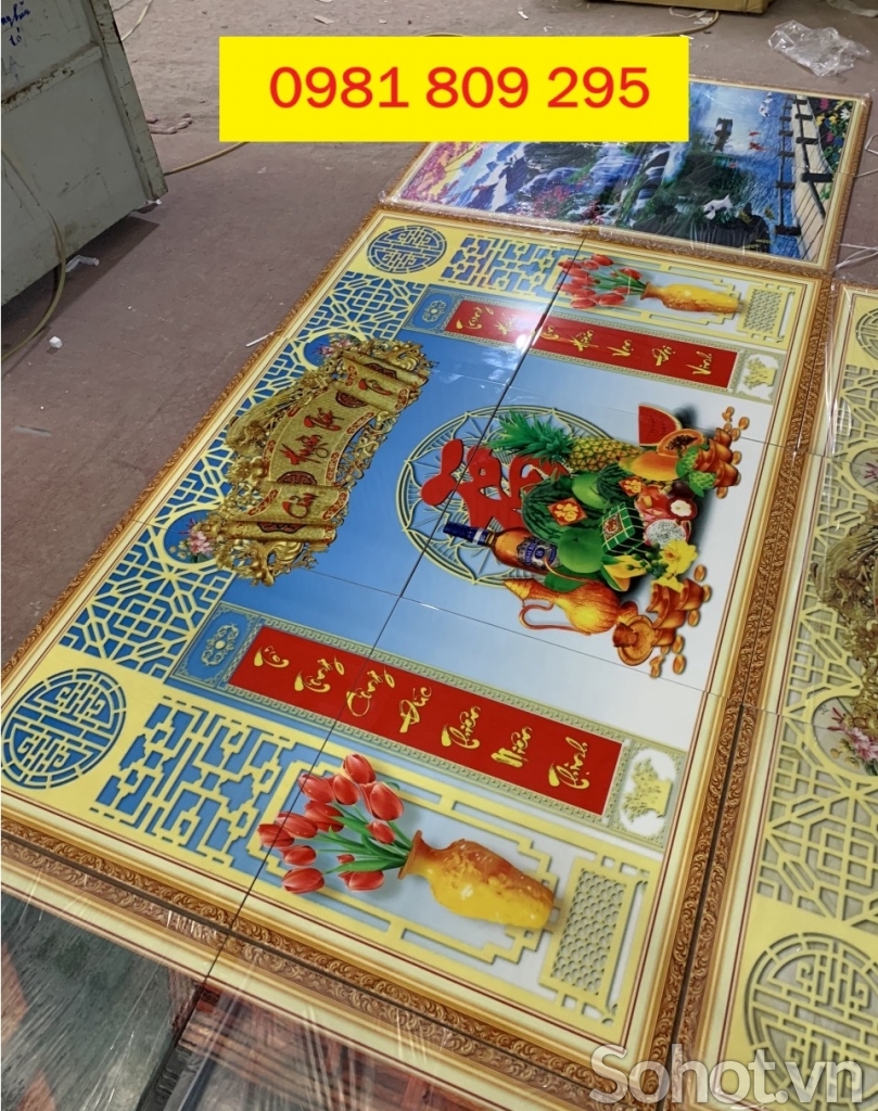 Tranh gạch phòng thờ- gạch trang trí Cửu Huyền thất tổ