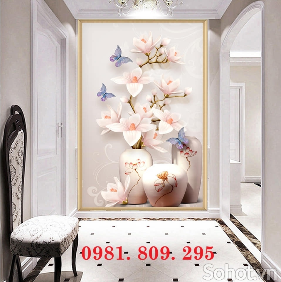 Gạch trang trí , gạch tranh bình hoa ốp tường ,