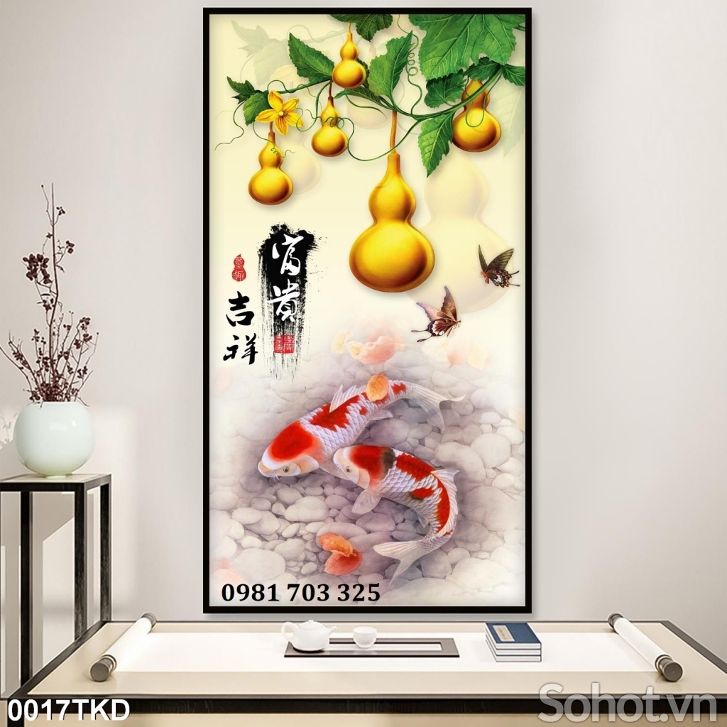 Tranh gạch khổ đứng trang trí